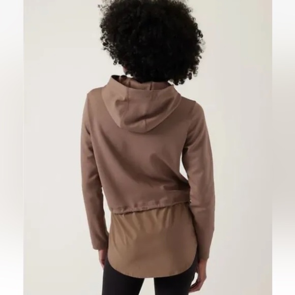 Athleta Gallery Hoodie Top // Rustic Beige - Picture 3 of 7